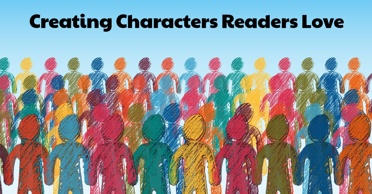 Text si creating characters readers love with image of a crowd of paper doll like people