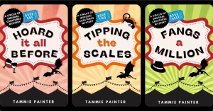 Three book covers side by side.