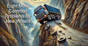 Big truck stuck on the edge of a cliff.